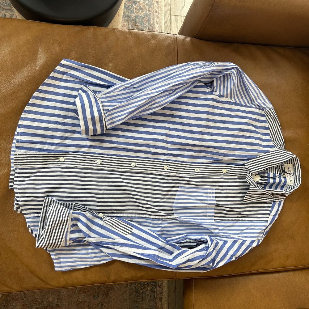 ALEX MILL Wyatt Shirt in Mixed Stripe - Tag On